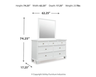 Fortman Full Panel Bed, Dresser and Mirror