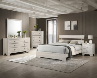 ATTICUS KING PLATFORM BED WHITE