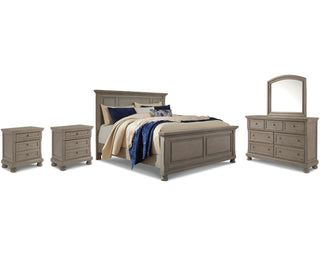 Lettner Queen Panel Bed, Dresser, Mirror and 2 Nightstands