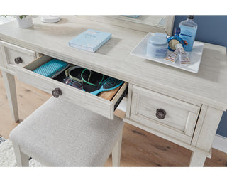 Robbinsdale Mirrored Vanity with Bench