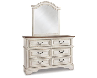 Realyn King Panel Storage Bed, Dresser, Mirror and 2 Nightstands