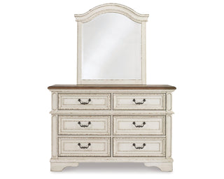 Realyn King Panel Storage Bed, Dresser, Mirror and 2 Nightstands