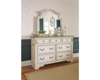 Realyn Queen Storage Bed, Dresser and Mirror