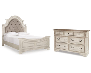 Realyn Queen Panel Bed and Dresser