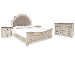 Realyn King Bed, Dresser and 2 Nightstands