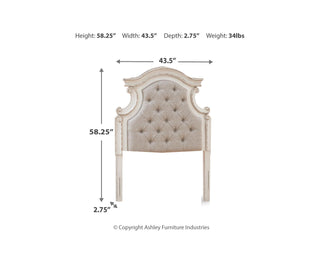 Realyn Twin Upholstered Panel Headboard