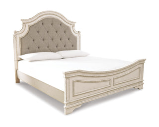 Realyn Queen Panel Bed, Dresser, Mirror and Chest