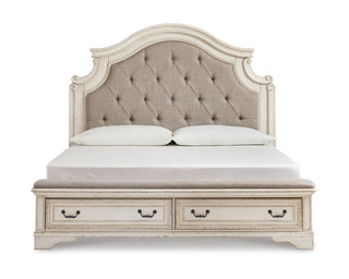 Realyn King Storage Bed, Dresser, Chest and 2 Nightstands