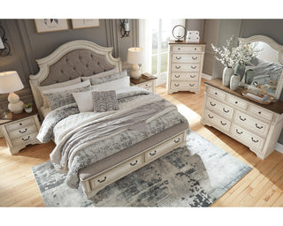 Realyn King Upholstered Storage Bed