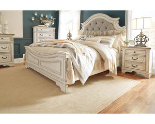 Realyn King Upholstered Panel Bed