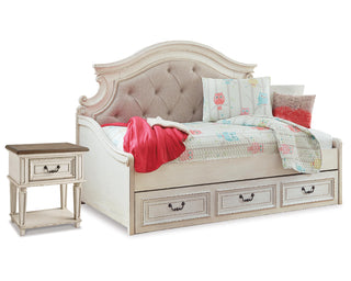 Realyn Twin Storage Day Bed and Nightstand