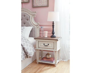 Realyn King Storage Bed, Dresser and Nightstand