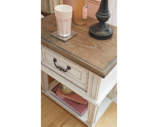 Realyn King Storage Bed, Dresser and Nightstand