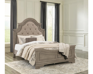 Lodenbay King Upholstered Panel Bed, Dresser, Mirror, Chest and Nightstand