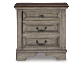 Lodenbay King Upholstered Panel Bed, Dresser, Mirror, Chest and Nightstand
