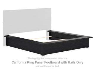 Londer California King Panel Footboard with Rails