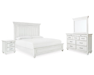 Kanwyn King Panel Bed, Dresser, Mirror and Nightstand