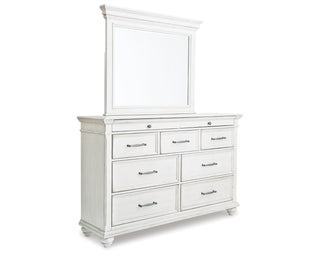 Kanwyn King Panel Bed, Dresser, Mirror and Nightstand