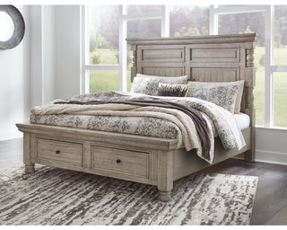 Harrastone Queen Panel Bed, Dresser and Mirror