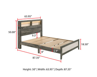RHETT QUEEN PLATFORM BED IN 1 BOX
