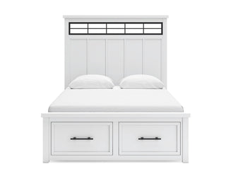 Ashbryn Queen Storage Bed, Dresser, Mirror and Nightstand