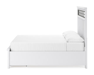 Ashbryn California King Panel Storage Bed, Dresser and Mirror
