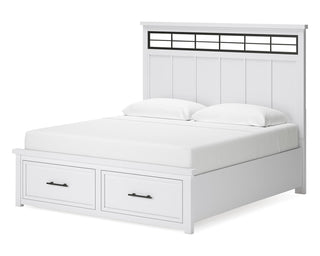 Ashbryn King Panel Storage Bed, Dresser, Mirror and Nightstand