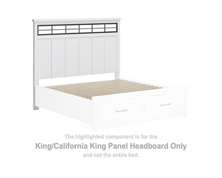Ashbryn King/California King Panel Headboard with Roll Slats