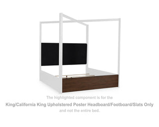 Dilenno King/California King Upholstered Poster Headboard/Footboard/Slats