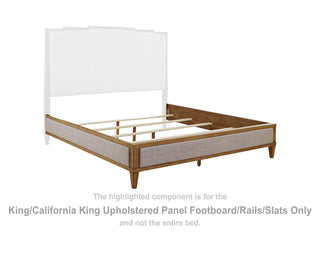 Sharlance King/California King Upholstered Panel Footboard/Rails/Slats