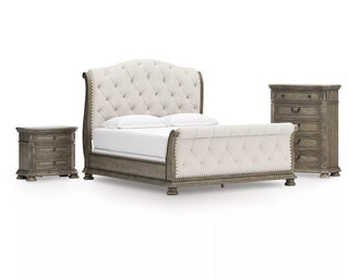 Ardenfield California King Sleigh Bed, Chest and Nightstand