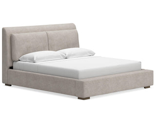 Cabalynn King Upholstered Bed, Dresser and Mirror
