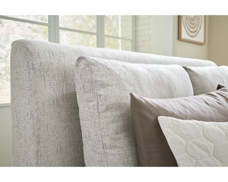 Cabalynn California King Upholstered Bed, Dresser and Mirror