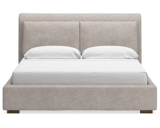Cabalynn California King Upholstered Bed, Dresser and Mirror