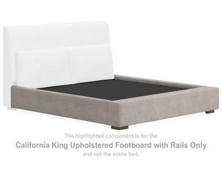 Cabalynn California King Upholstered Footboard with Rails
