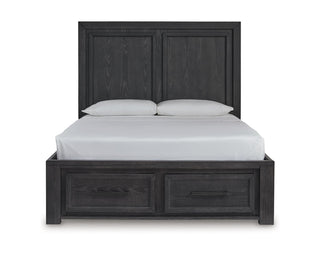 Foyland Queen Storage Bed, Dresser, Mirror and Nightstand