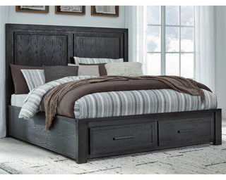 Foyland King Panel Storage Bed