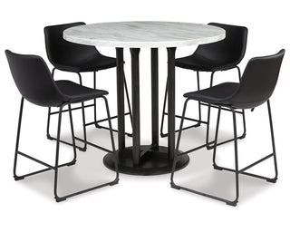 Centiar Counter Height Dining Table and 4 Barstools