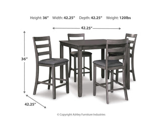 Bridson Counter Height Dining Table and Bar Stools (Set of 5)