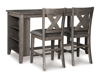 Caitbrook Counter Height Dining Table and 2 Barstools