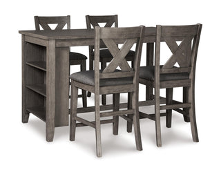 Caitbrook Counter Height Dining Table and 4 Barstools