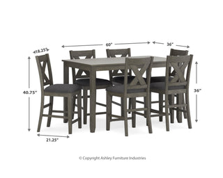 Caitbrook Counter Height Dining Table and Bar Stools (Set of 7)