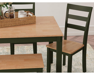 Gesthaven Dining Table with 4 Chairs and Bench (Set of 6)