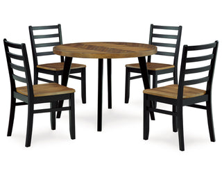 Blondon Dining Table and 4 Chairs (Set of 5)