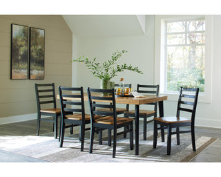 Blondon Dining Table and 6 Chairs (Set of 7)