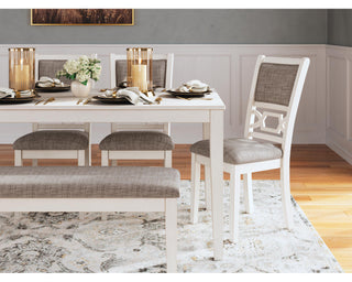 Erinberg Dining Table and 4 Chairs and Bench (Set of 6)