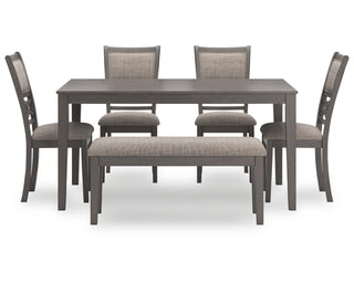 Wrenning Dining Table and 4 Chairs and Bench (Set of 6)
