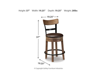 Pinnadel Counter Height Bar Stool (Set of 2)