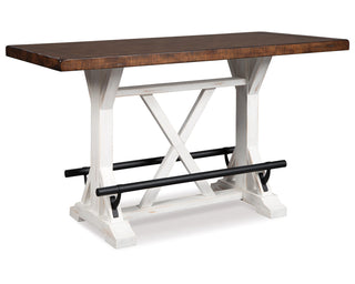 Valebeck Counter Height Dining Table and 4 Barstools