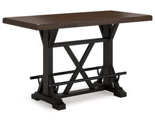 Valebeck Counter Height Dining Table and 6 Barstools